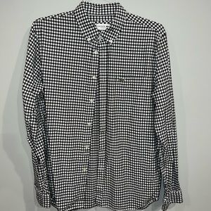 Lacoste long sleeve black and white checkered shirt. Never worn!